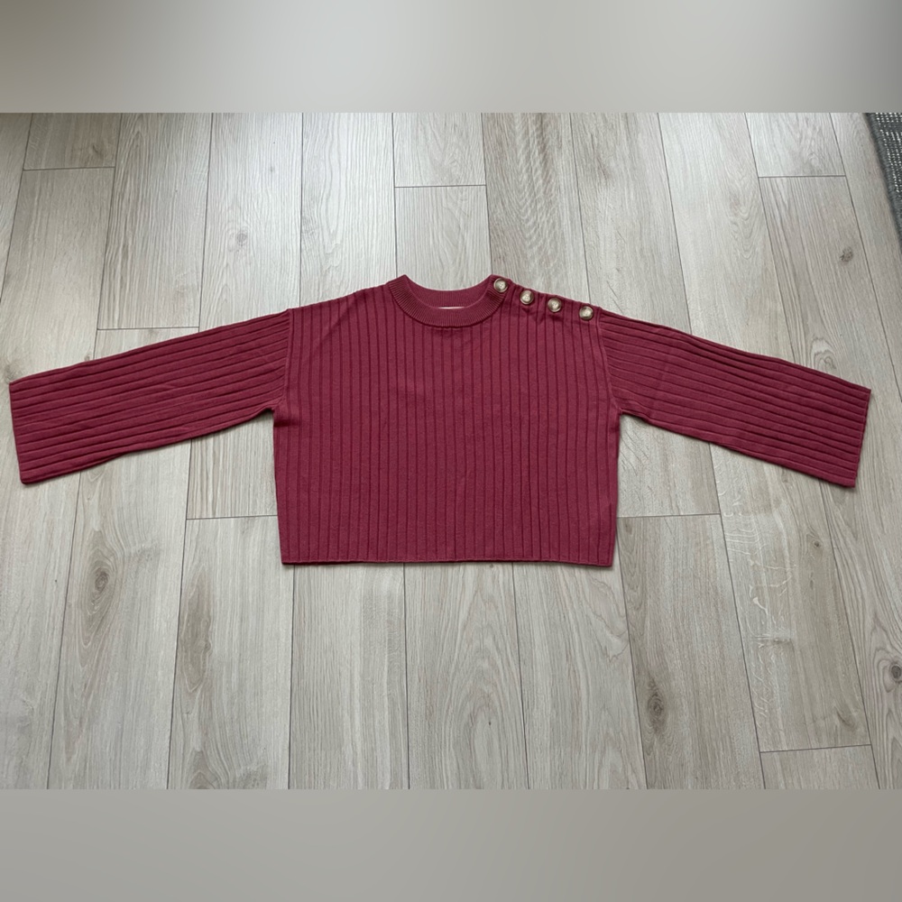 Sézane Maxence jumper, merino wool, Rosewood, XXS, NWT, price is firm - Picture 4 of 12